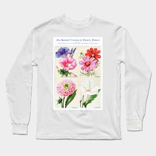 Flower watercolor illustration (1915) Long Sleeve T-Shirt